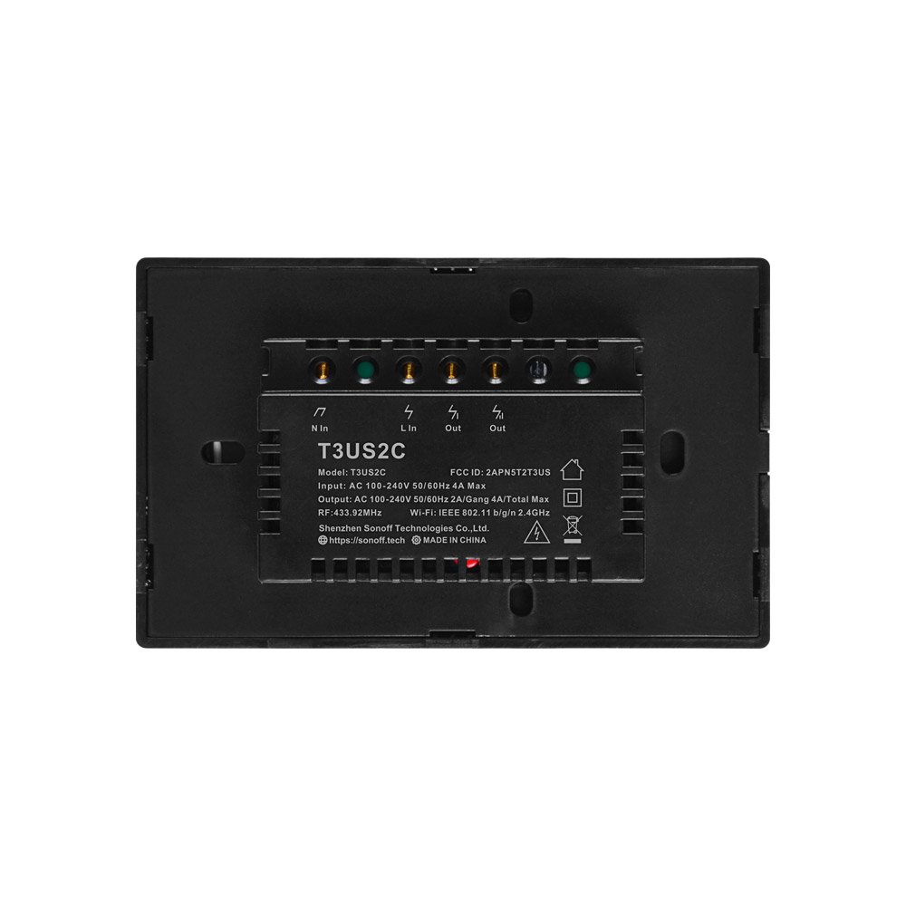 SONOFF TX_ T3_ US_ 2C_ Black Series WiFi Wall Switches