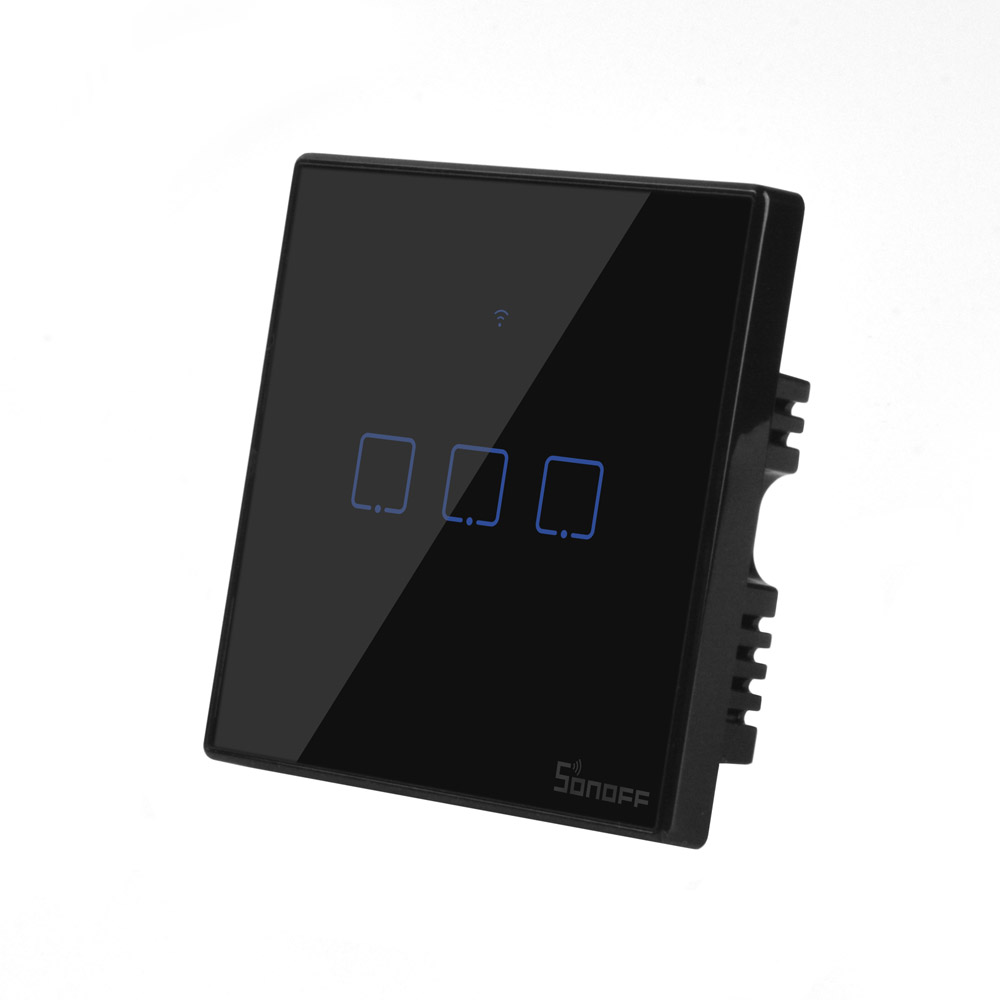 SONOFF TX_ T3_ UK_ 3C_ Black Series WiFi Wall Switches